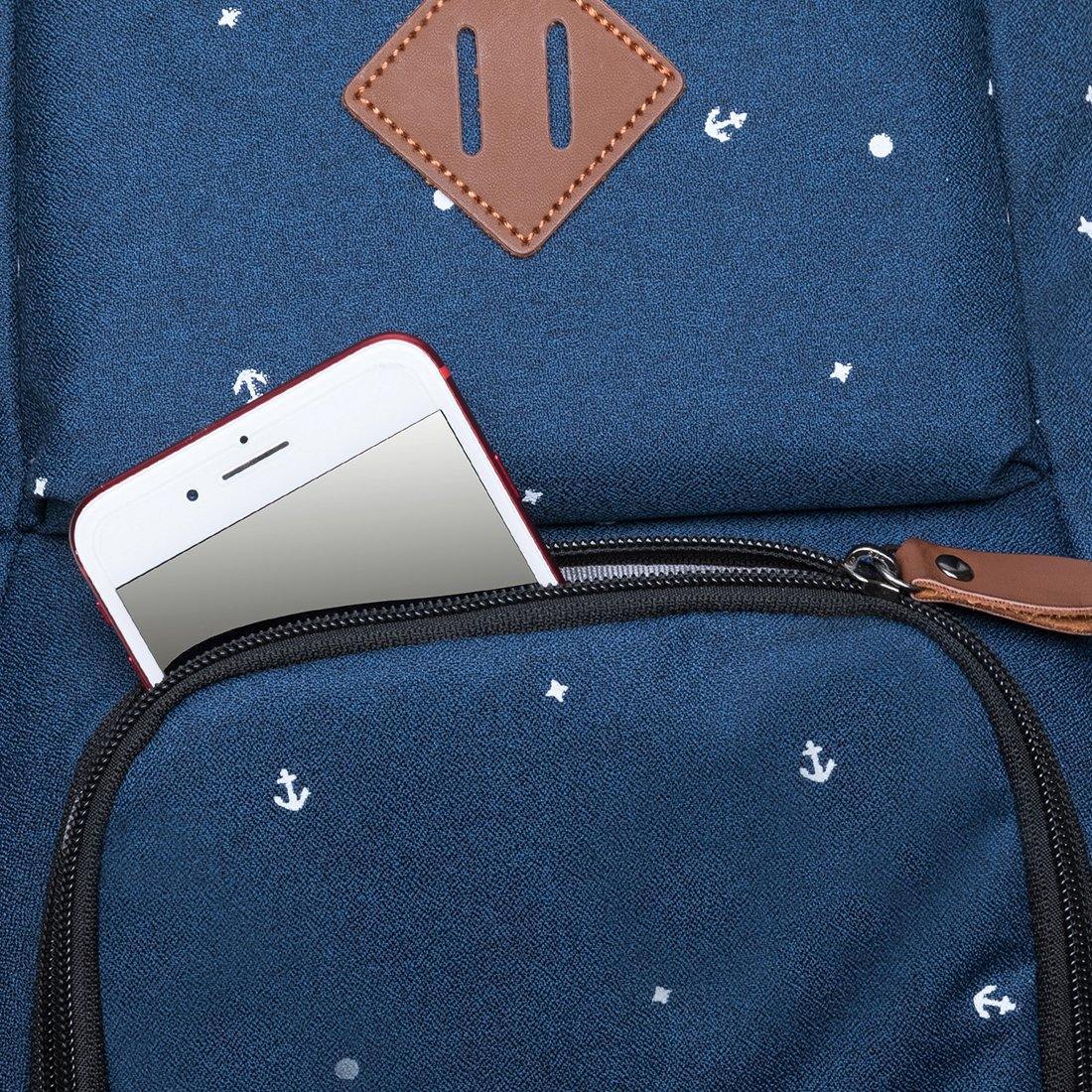 KAUKKO Backpack for School, K8008-1 ( Blue / 18.9L ) - kaukko