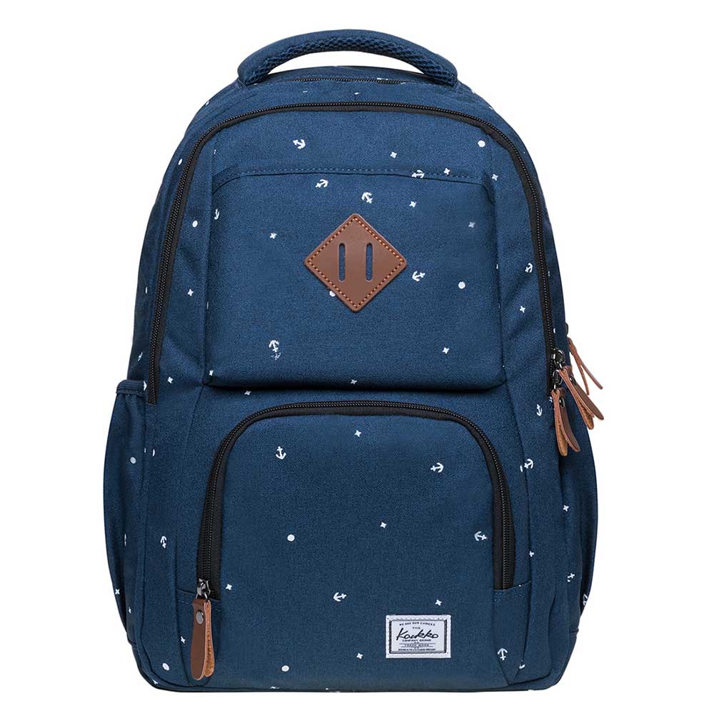 KAUKKO Backpack for School, K8008-1 ( Blue / 18.9L ) - kaukko