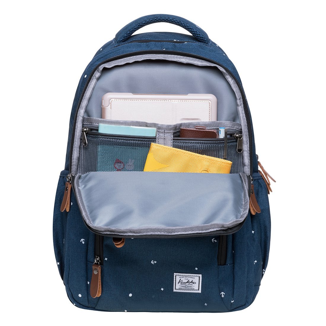 KAUKKO Backpack for School, K8008-1 ( Blue / 18.9L ) - kaukko