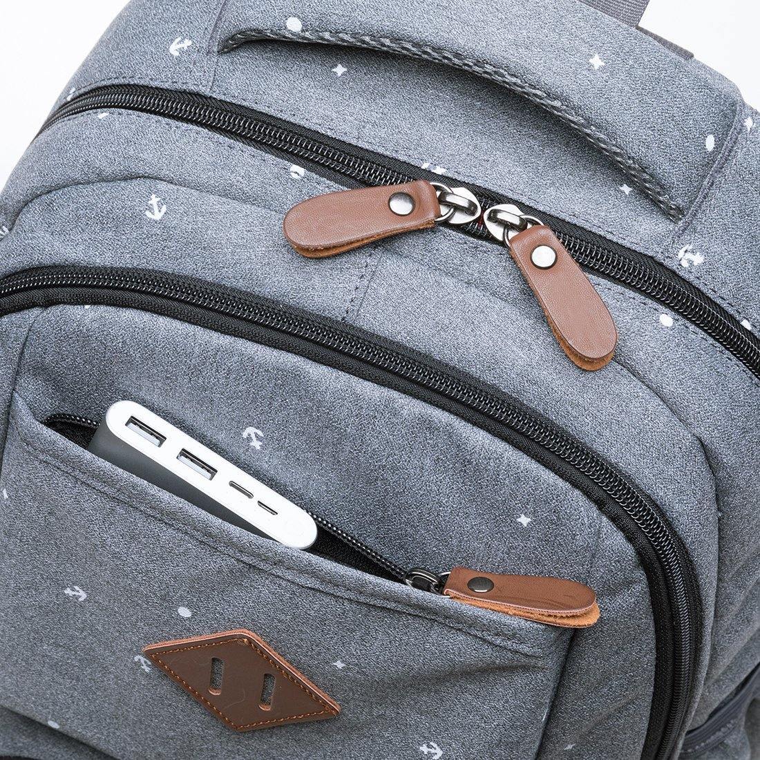 KAUKKO Backpack for School, K8008-1 ( Grey / 18.9L ) - kaukko