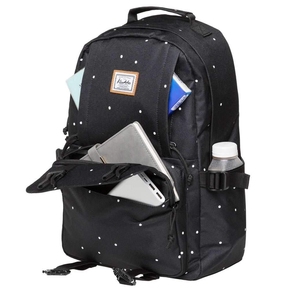 KAUKKO Backpack for School, KS21 ( Black / 18.4L ) - kaukko