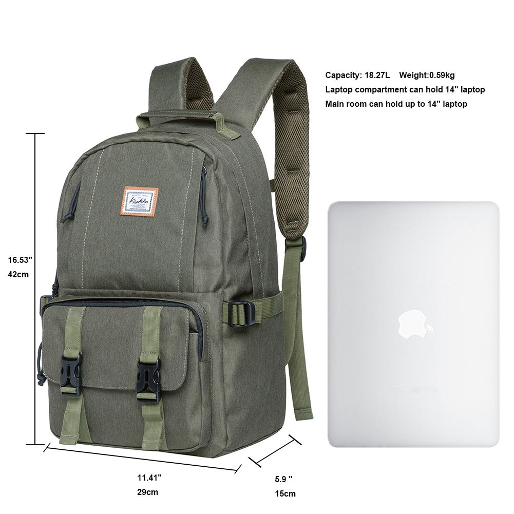 KAUKKO Backpack for School, KS21 ( Green / 18.4L ) - kaukko