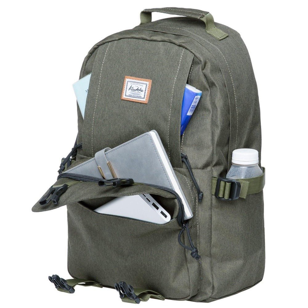 KAUKKO Backpack for School, KS21 ( Green / 18.4L ) - kaukko