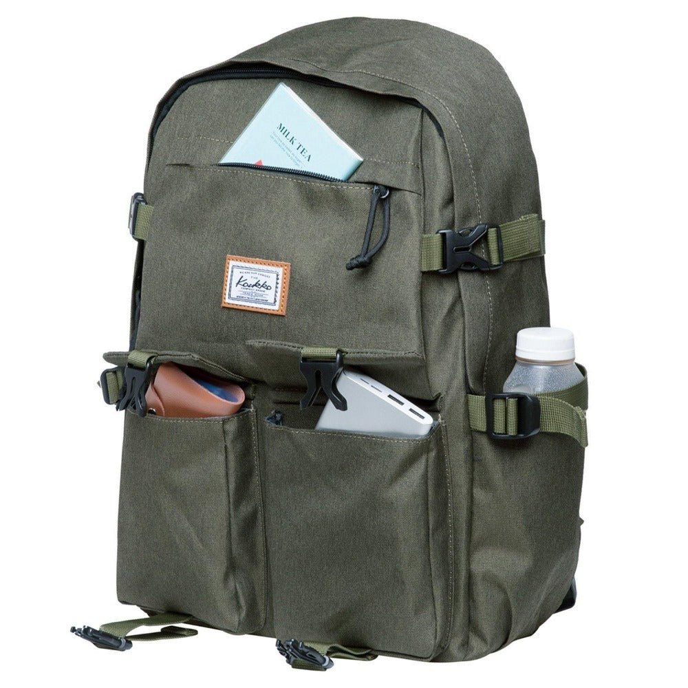 KAUKKO Backpack for School, KS22 ( Green / 18.4L ) - kaukko