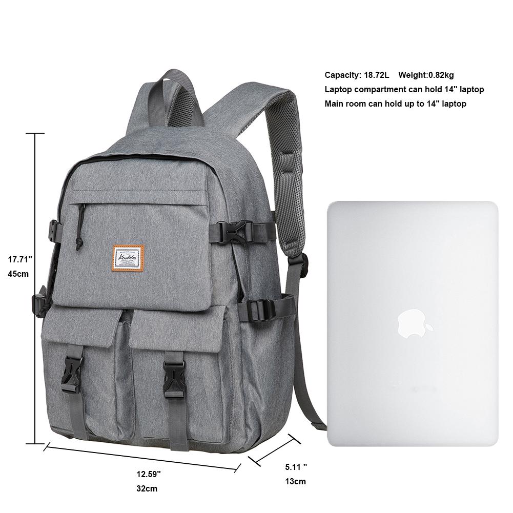 KAUKKO Backpack for School, KS22 ( Grey / 18.4L ) - kaukko