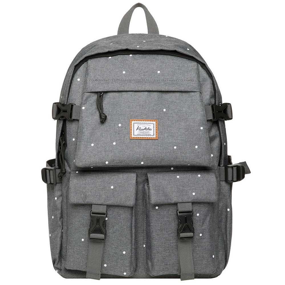 KAUKKO Backpack for School, KS22 ( Grey-2 / 18.4L ) - kaukko