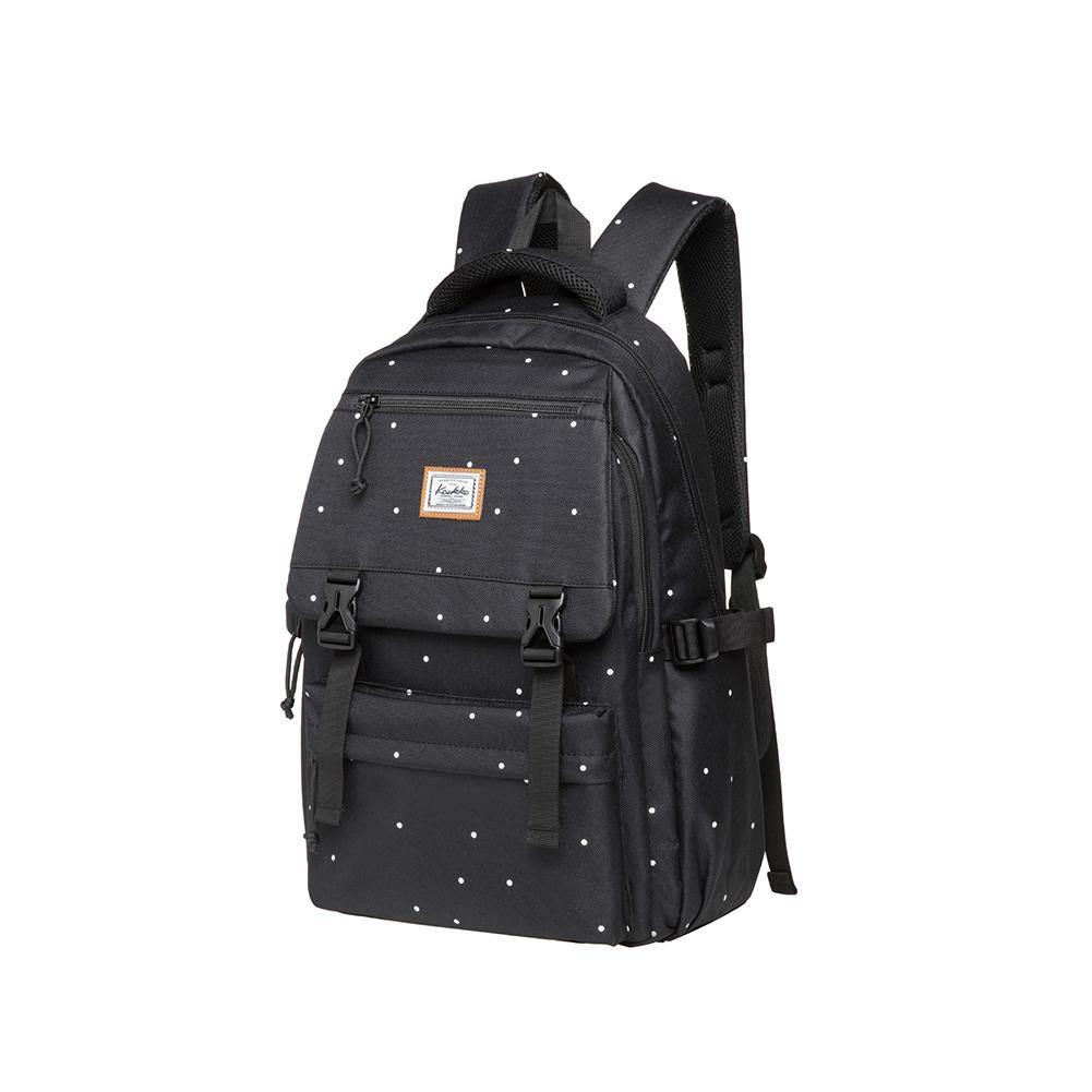 KAUKKO Backpack for School, KS23 ( Black-2 / 18.4L ) - kaukko