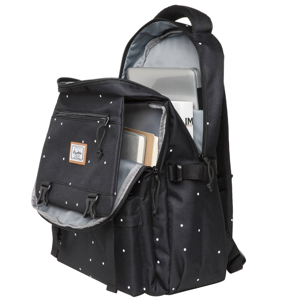 KAUKKO Backpack for School, KS23 ( Black-2 / 18.4L ) - kaukko