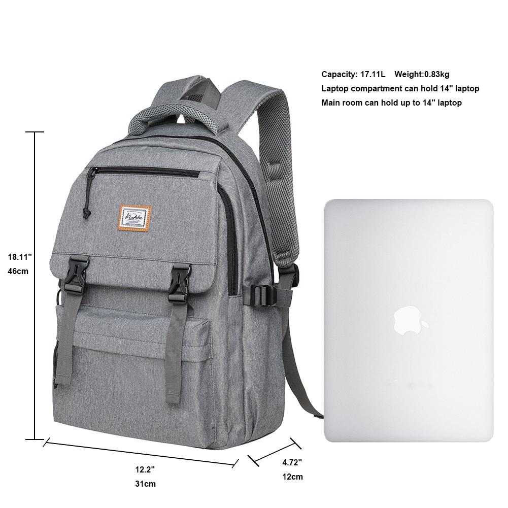 KAUKKO Backpack for School, KS23 ( Grey / 18.4L ) - kaukko
