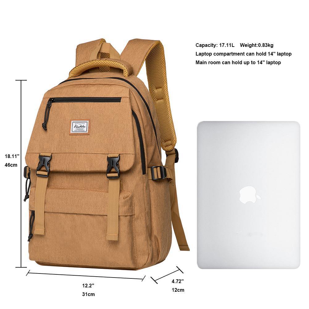 KAUKKO Backpack for School, KS23 ( Yellow / 18.4L ) - kaukko