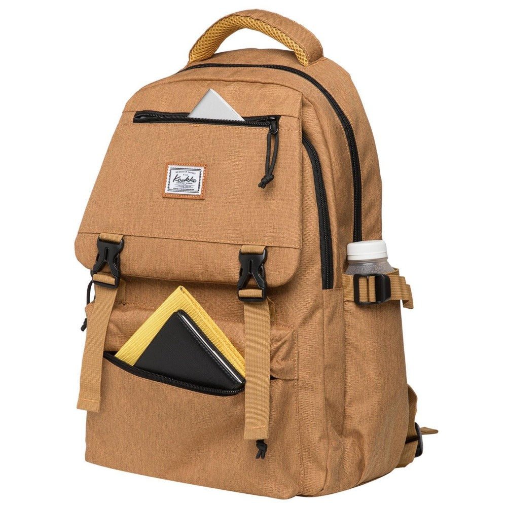 KAUKKO Backpack for School, KS23 ( Yellow / 18.4L ) - kaukko