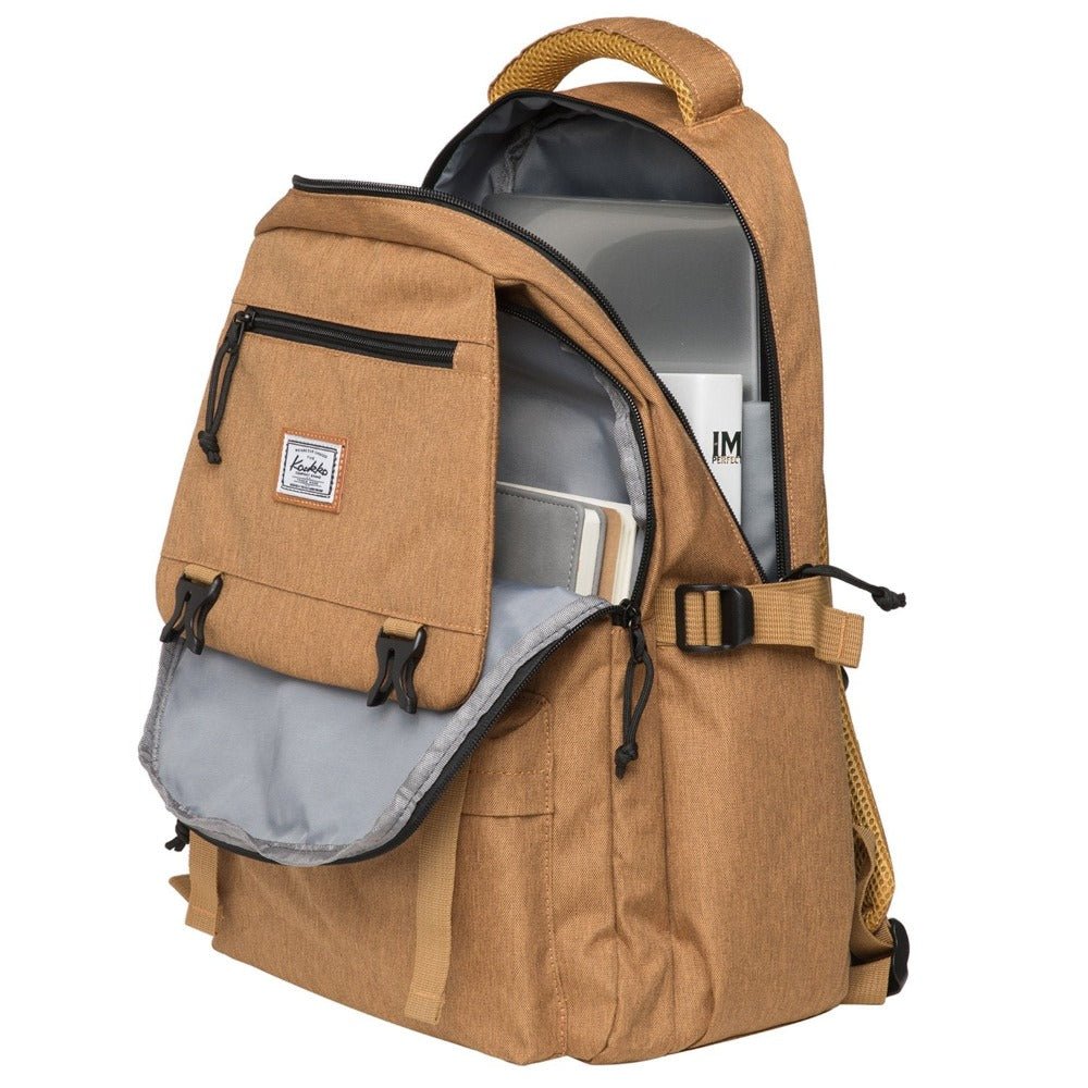 KAUKKO Backpack for School, KS23 ( Yellow / 18.4L ) - kaukko