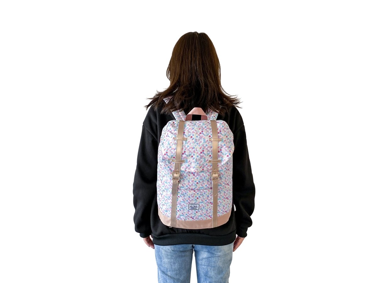 KAUKKO Backpack Travel backpack for women, EP6-14 ( Colordot / 16.2L ) - kaukko
