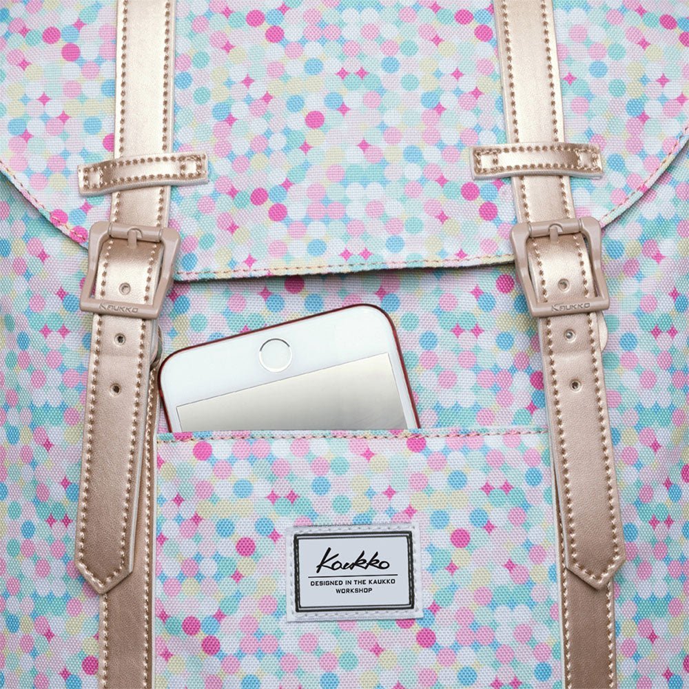 KAUKKO Backpack Travel backpack for women, EP6-14 ( Colordot / 16.2L ) - kaukko