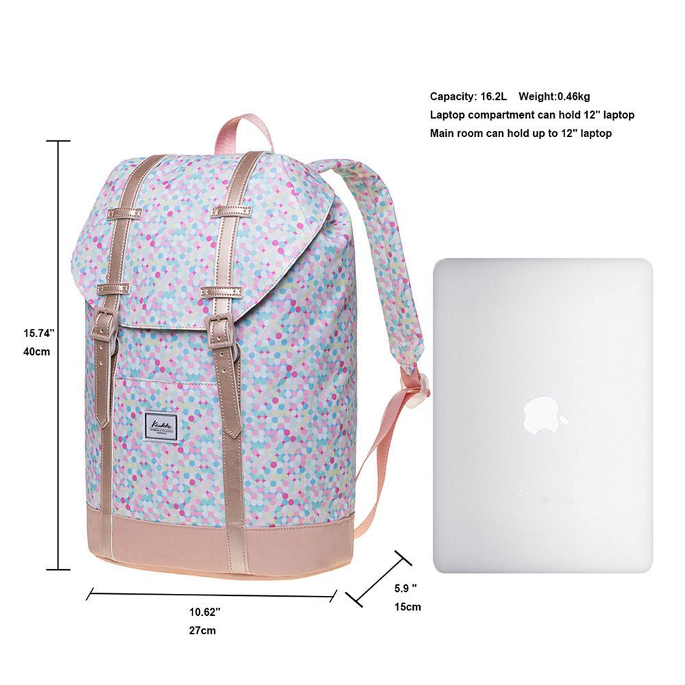 KAUKKO Backpack Travel backpack for women, EP6-14 ( Colordot / 16.2L ) - kaukko