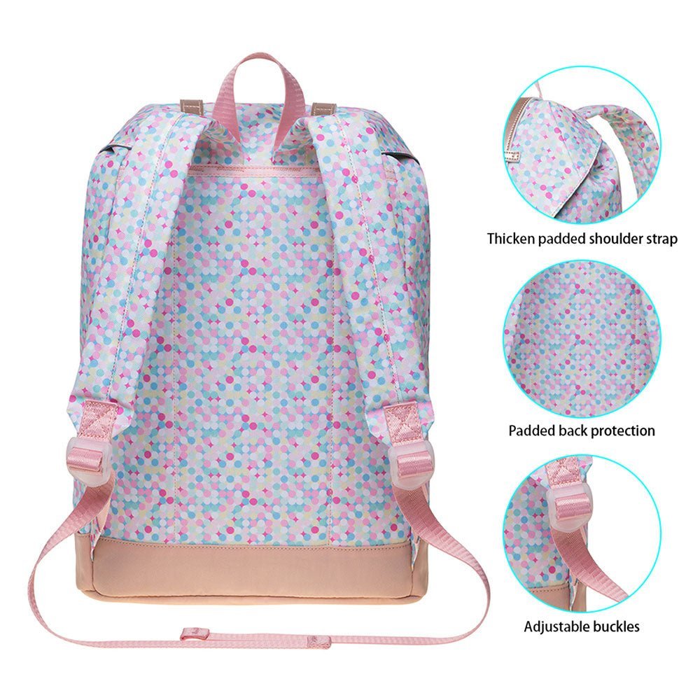 KAUKKO Backpack Travel backpack for women, EP6-14 ( Colordot / 16.2L ) - kaukko