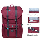 KAUKKO backpack women daypack with laptop compartment for 14 inch notebook - kaukko