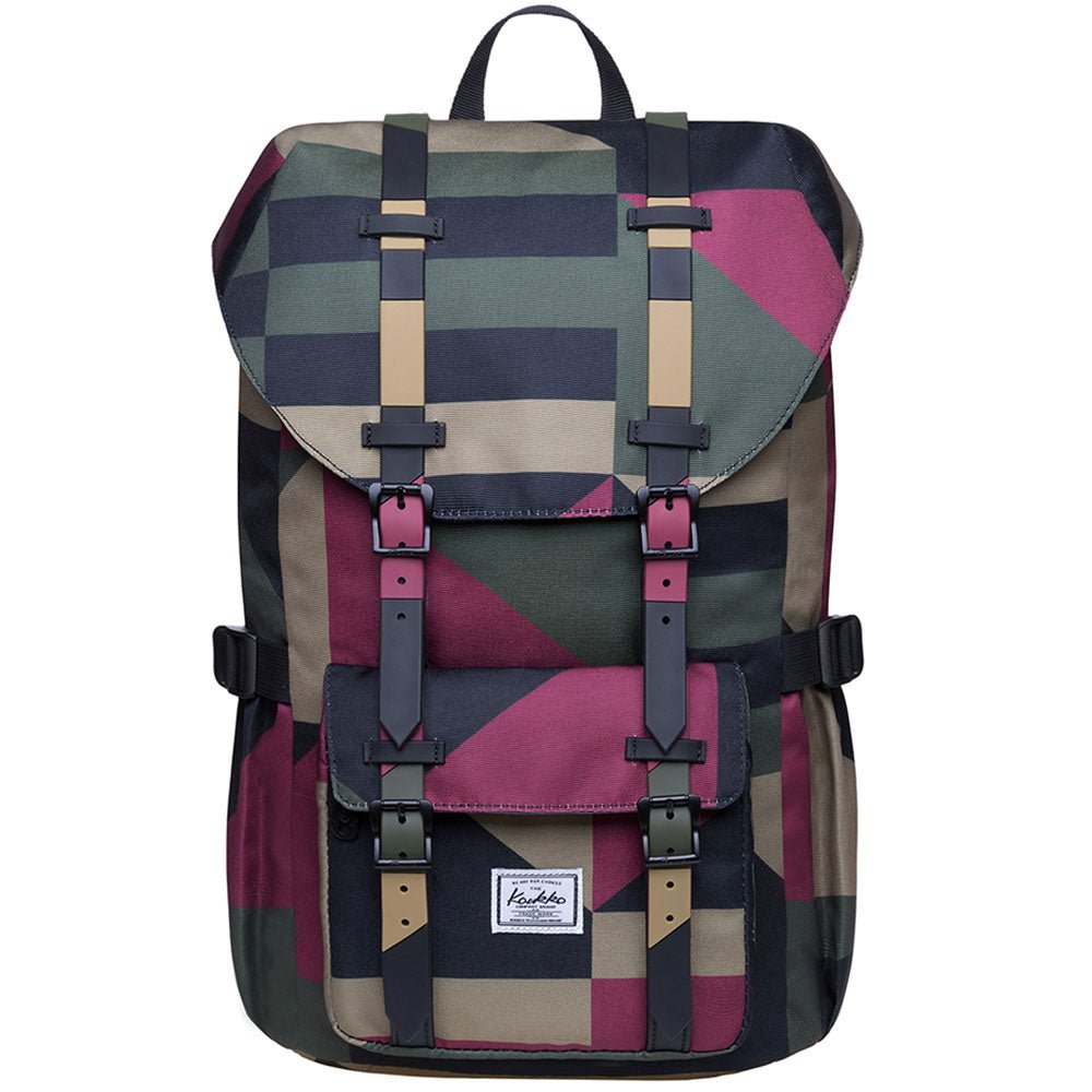 KAUKKO backpack women men casual backpack with 12 inch laptop compartment for hiking trips 25 * 14 * 40 cm, 14 L camo - kaukko