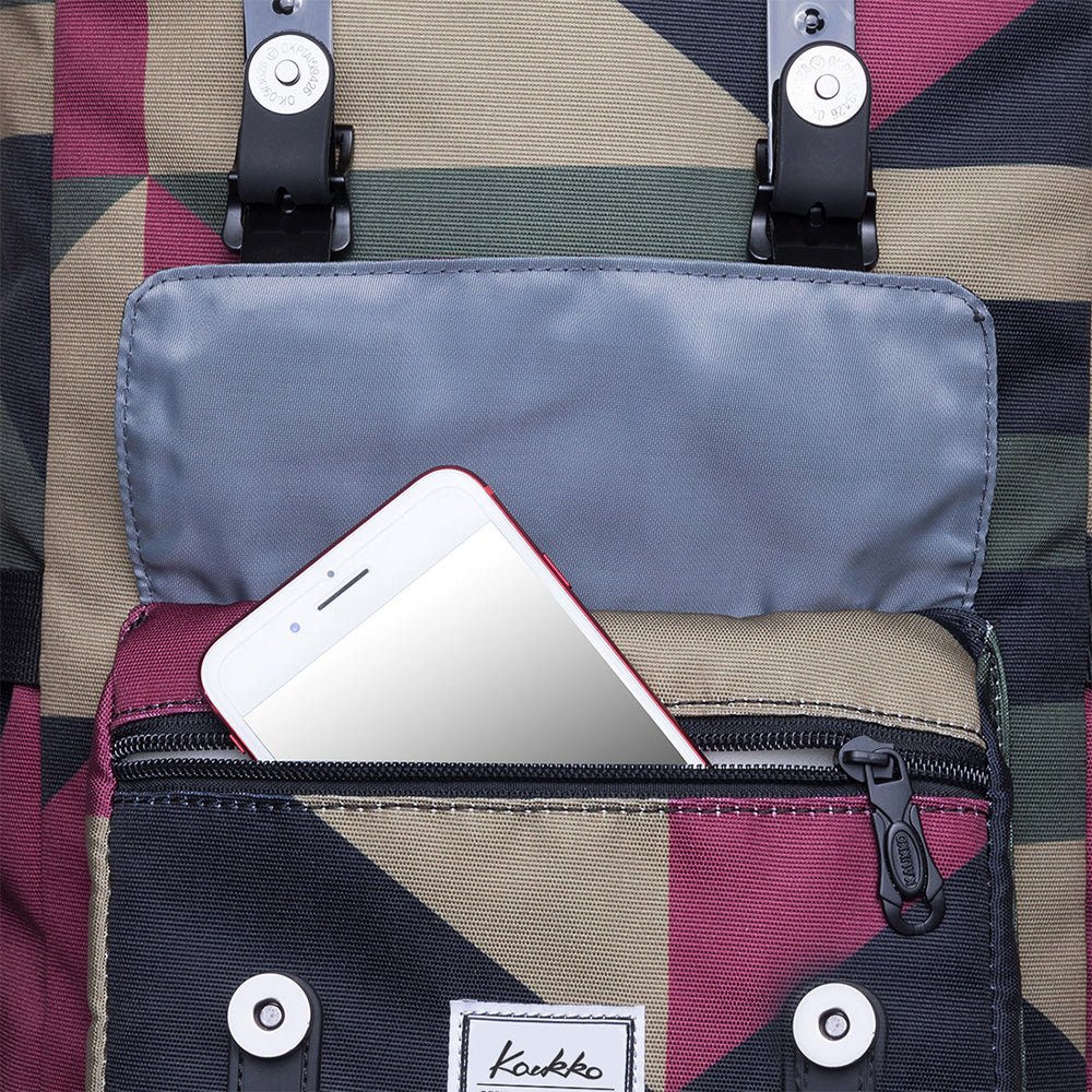 KAUKKO backpack women men casual backpack with 12 inch laptop compartment for hiking trips 25 * 14 * 40 cm, 14 L camo - kaukko