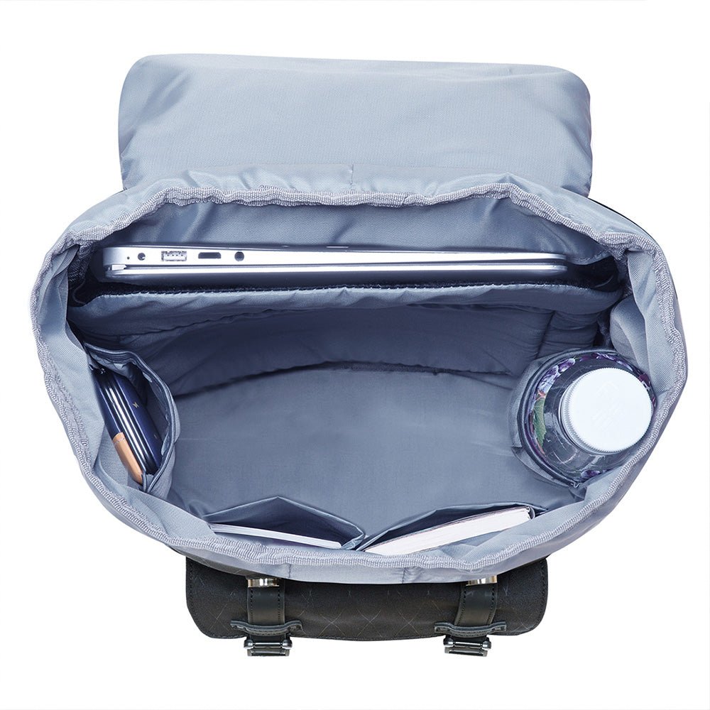 KAUKKO backpack women men daypack with laptop compartment for 14 inch notebook for leisure job university travel hiking, 21L (black EP5-18) - kaukko