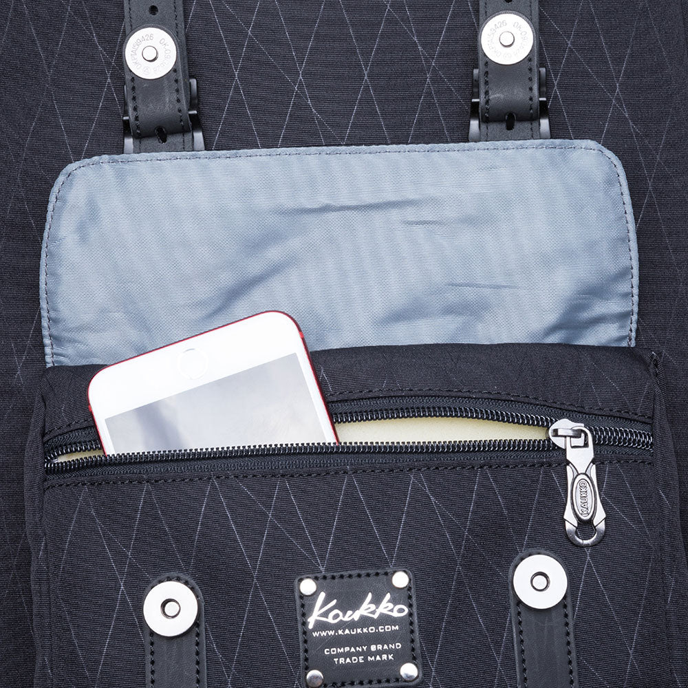 KAUKKO backpack women men daypack with laptop compartment for 14 inch notebook for leisure job university travel hiking, 21L (black EP5-18) - kaukko