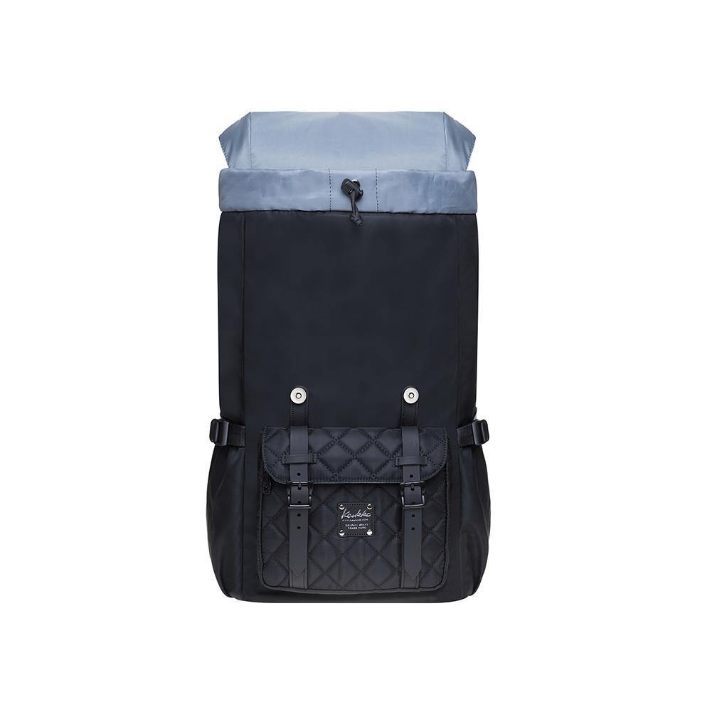 KAUKKO backpack women men daypack with laptop compartment for 14 inch notebook for leisure job university travel hiking, 21L, black-EP5-19 - kaukko