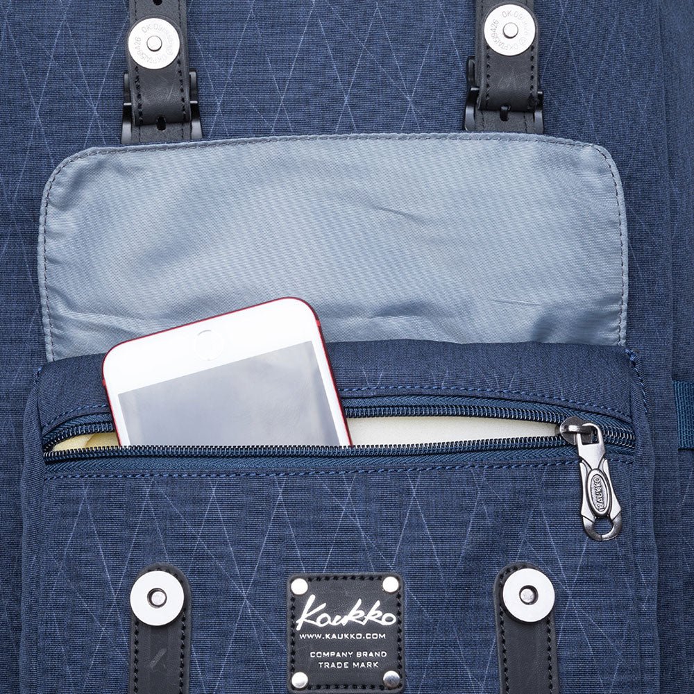 KAUKKO backpack women men daypack with laptop compartment for 14 inch notebook for leisure job university travel hiking, 21L (blue EP5-18) - kaukko