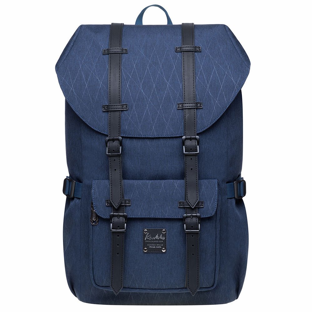 KAUKKO backpack women men daypack with laptop compartment for 14 inch notebook for leisure job university travel hiking, 21L (blue EP5-18) - kaukko