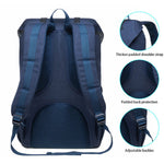 KAUKKO backpack women men daypack with laptop compartment for 14 inch notebook for leisure job university travel hiking, 21L (blue EP5-18) - kaukko