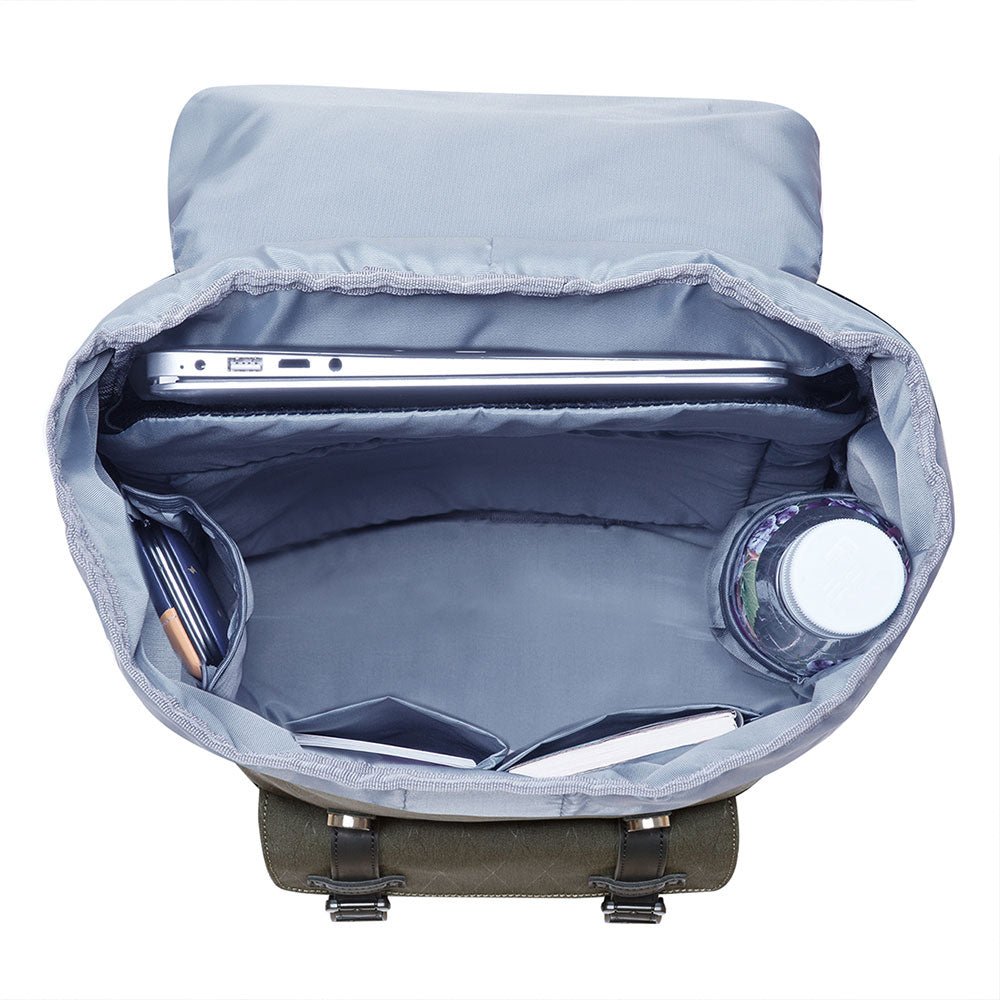 KAUKKO backpack women men daypack with laptop compartment for 14 inch notebook for leisure job university travel hiking, 21L (green EP5-18) - kaukko