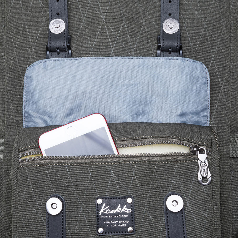 KAUKKO backpack women men daypack with laptop compartment for 14 inch notebook for leisure job university travel hiking, 21L (green EP5-18) - kaukko