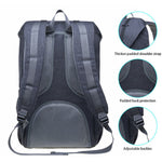 KAUKKO backpack women men daypack with laptop compartment for 14 inch notebook for leisure job university travel hiking, 21L (grey EP5-18) - kaukko