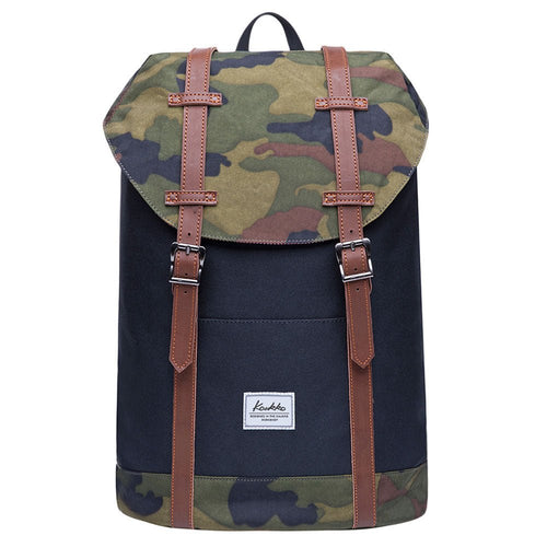 KAUKKO Backpack Women Men Vintage Travel Backpack ( Camouflage ) - kaukko