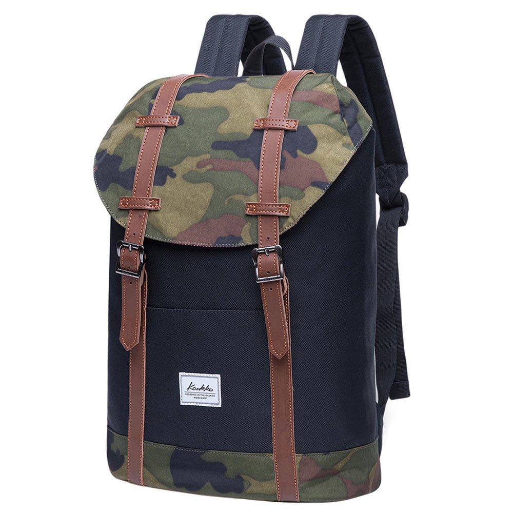 KAUKKO Backpack Women Men Vintage Travel Backpack ( Camouflage ) - kaukko