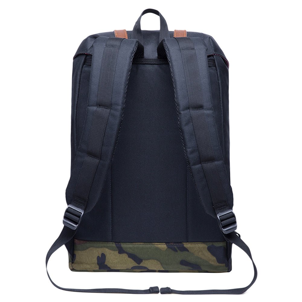 KAUKKO Backpack Women Men Vintage Travel Backpack, EP6-2 ( Black / 18.3L ) - kaukko