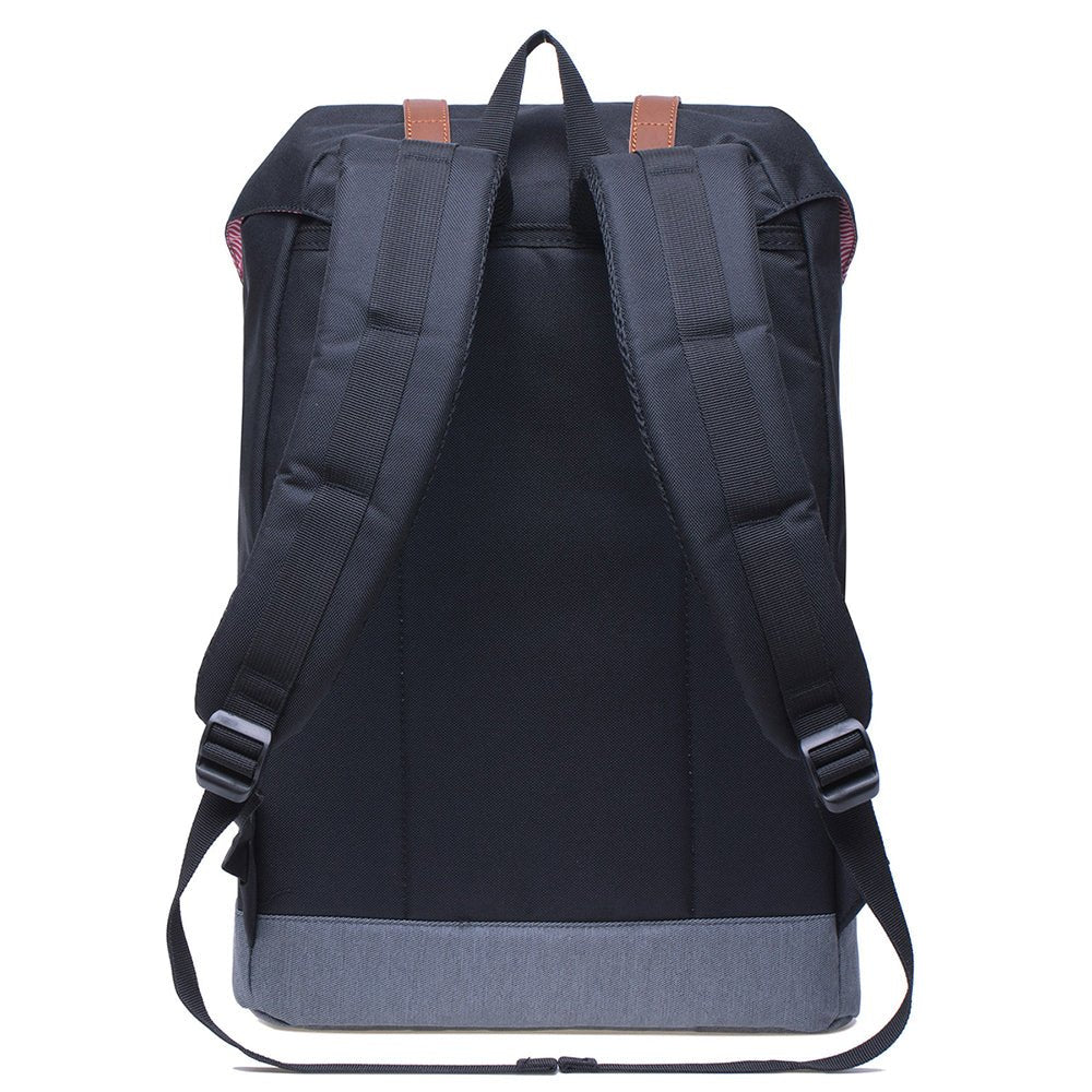 KAUKKO Backpack Women Men Vintage Travel Backpack, EP6-2 ( Black / 18.3L ) - kaukko