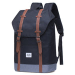 KAUKKO Backpack Women Men Vintage Travel Backpack, EP6-2 ( Black / 18.3L ) - kaukko