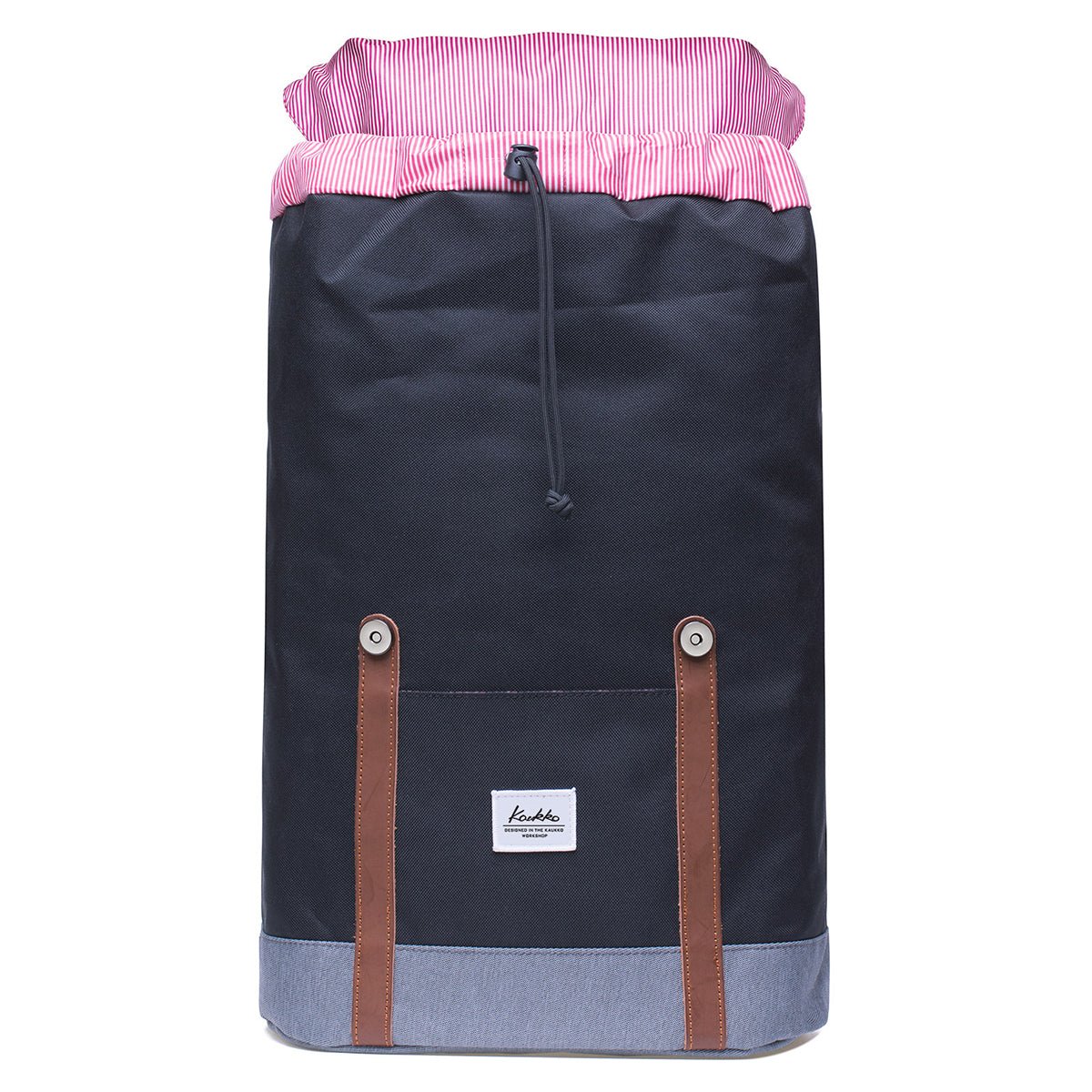 KAUKKO Backpack Women Men Vintage Travel Backpack, EP6-2 ( Black / 18.3L ) - kaukko