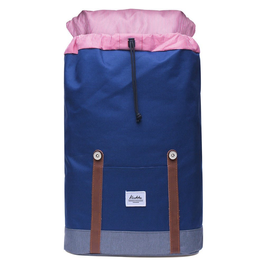 KAUKKO Backpack Women Men Vintage Travel Backpack, EP6-2 ( Blue / 18.3L ) - kaukko