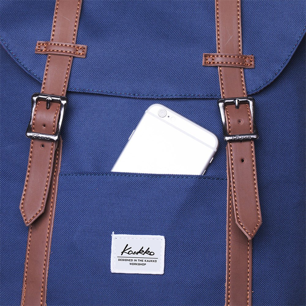 KAUKKO Backpack Women Men Vintage Travel Backpack, EP6-2 ( Blue / 18.3L ) - kaukko