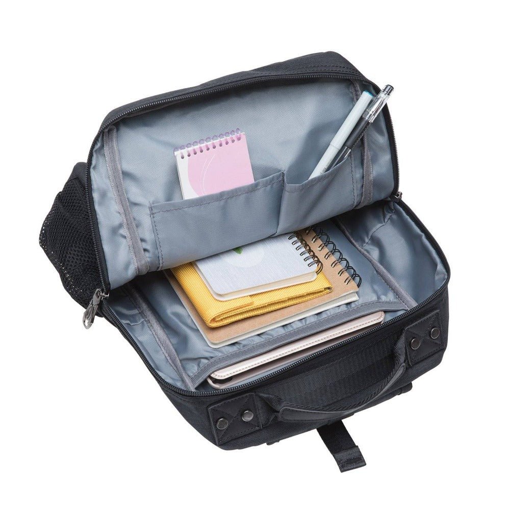 KAUKKO Canvas Crossbody Sling Bag Backpack for Cycling, Hiking, Camping, and Commuting, FD252-1 ( Black ) - kaukko