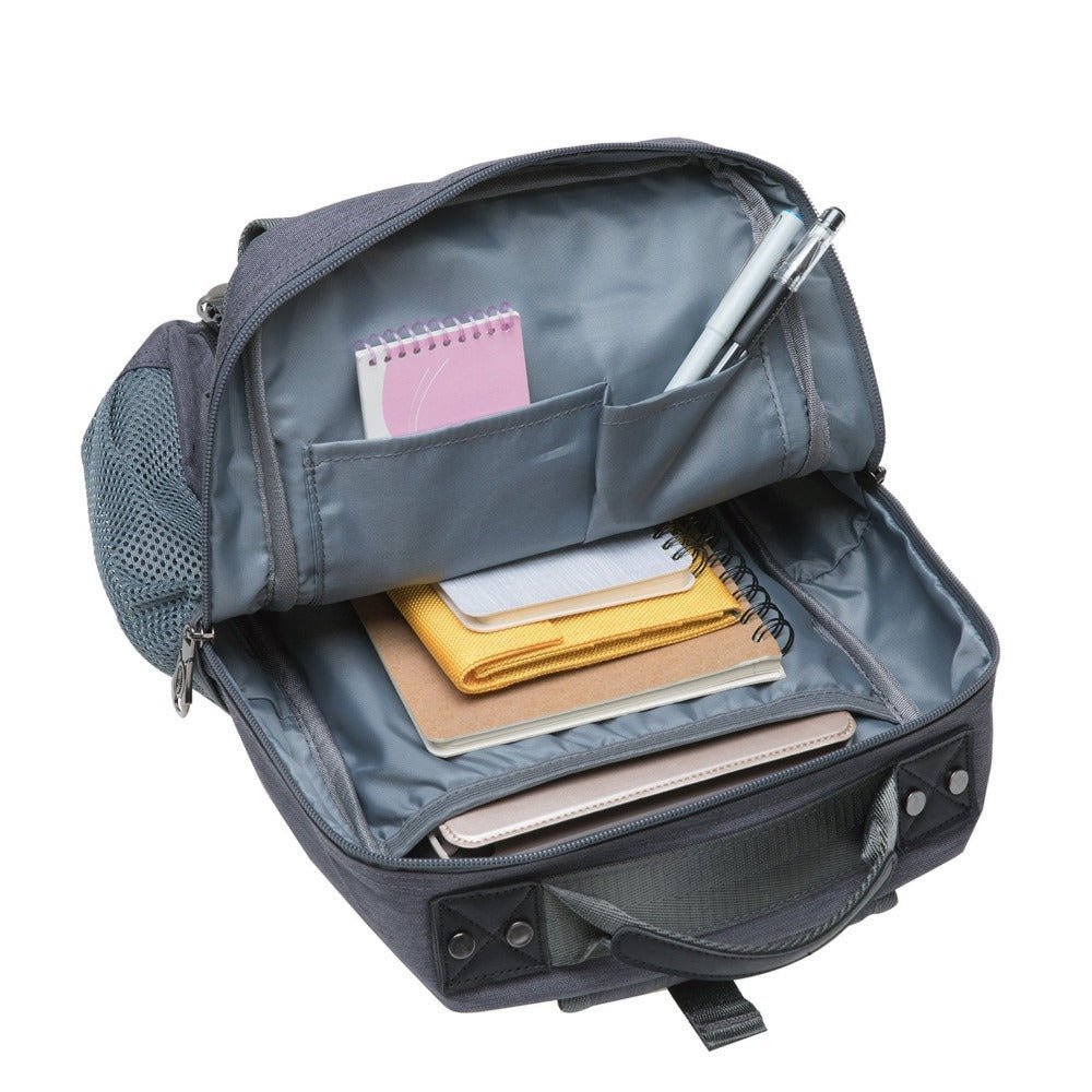 KAUKKO Canvas Crossbody Sling Bag Backpack for Cycling, Hiking, Camping, and Commuting, FD252-1 ( Grey ) - kaukko