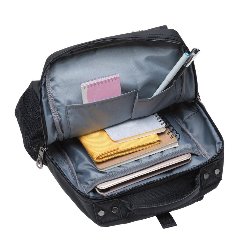 KAUKKO Canvas Crossbody Sling Bag Backpack for Cycling, Hiking, Camping, and Commuting, FD252-2 ( Black ) - kaukko