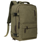 KAUKKO Canvas Travel Backpack, Personal Item Airline Approved, Carry On Backpack - kaukko