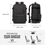 KAUKKO Canvas Travel Backpack, Personal Item Airline Approved, Carry On Backpack - kaukko