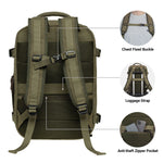 KAUKKO Canvas Travel Backpack, Personal Item Airline Approved, Carry On Backpack - kaukko