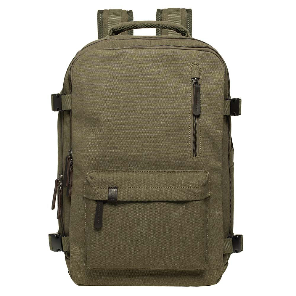 KAUKKO Canvas Travel Backpack, Personal Item Airline Approved, Carry On Backpack - kaukko