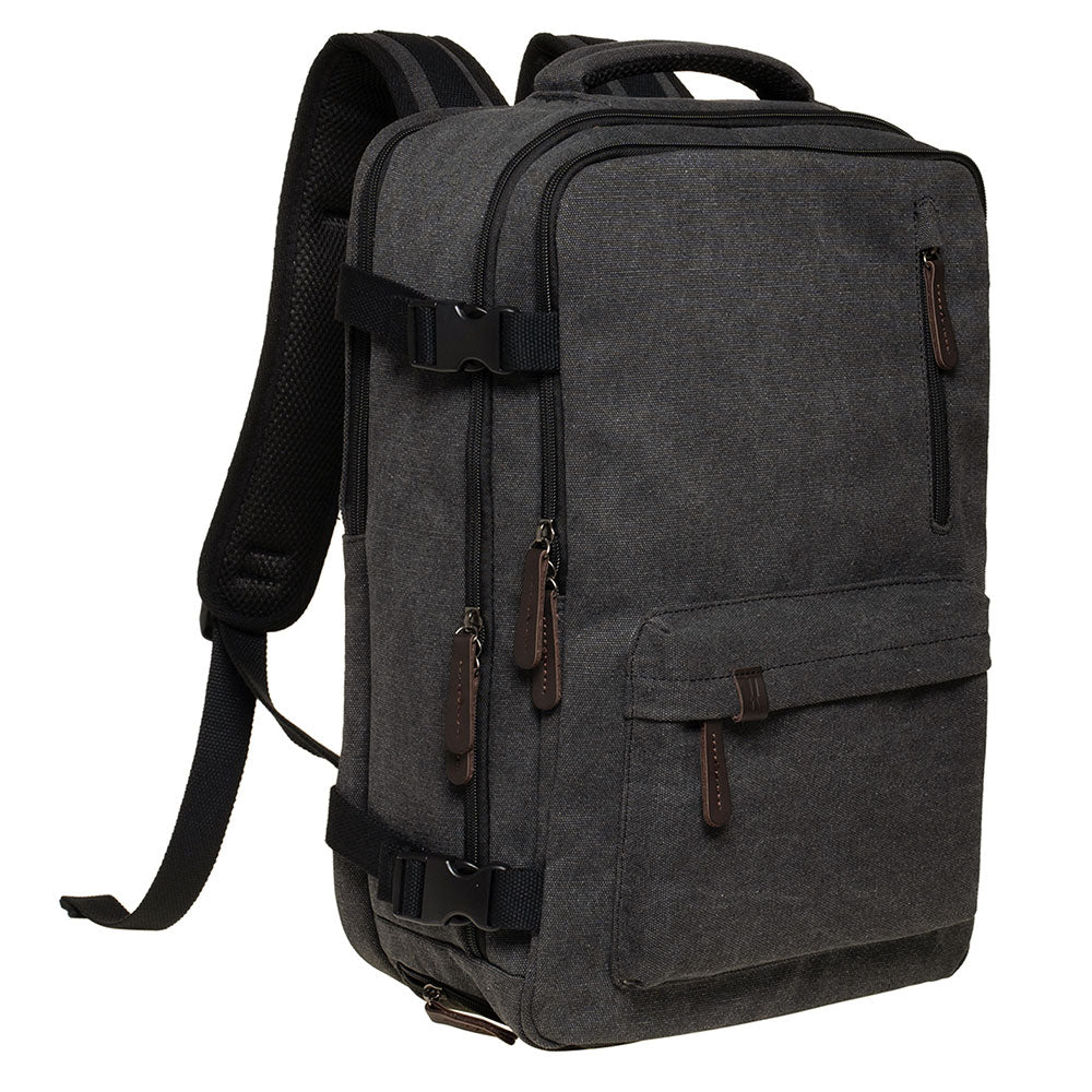 KAUKKO Canvas Travel Backpack, Personal Item Airline Approved, Carry On Backpack - kaukko