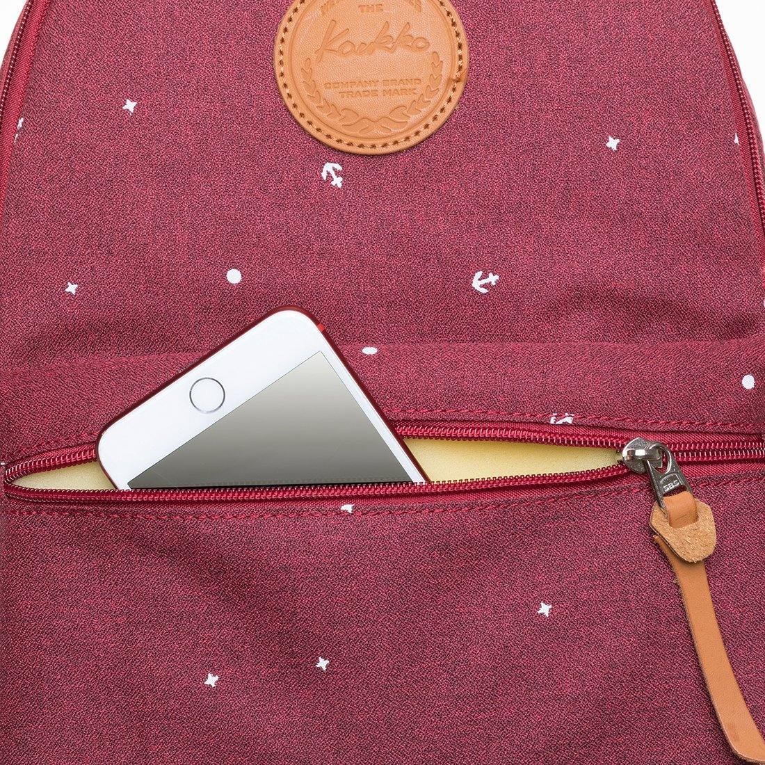 KAUKKO Casual Daypack Student Outdoor Bag Stylish, K1005-5 ( Red / 8.2L ) - kaukko