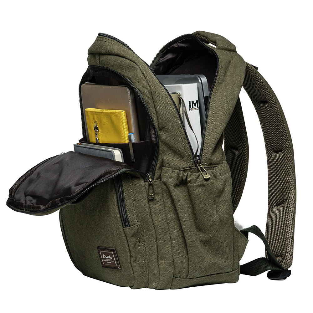 KAUKKO Casual Daypacks Multipurpose Backpacks, Outdoor Backpack, Travel Rucksack (17-ARMYGREEN) - kaukko